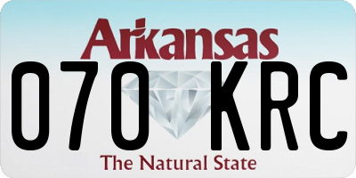AR license plate 070KRC