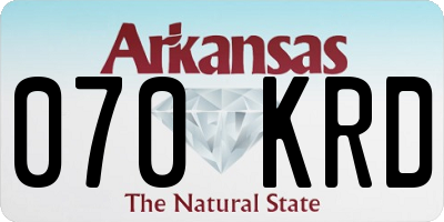 AR license plate 070KRD