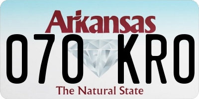 AR license plate 070KRO