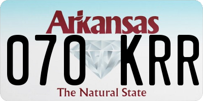 AR license plate 070KRR