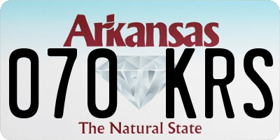 AR license plate 070KRS
