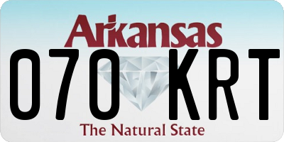 AR license plate 070KRT