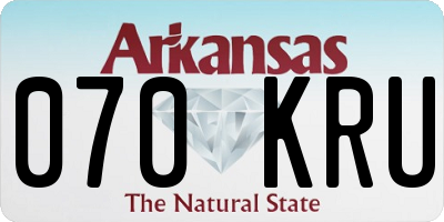 AR license plate 070KRU