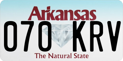 AR license plate 070KRV