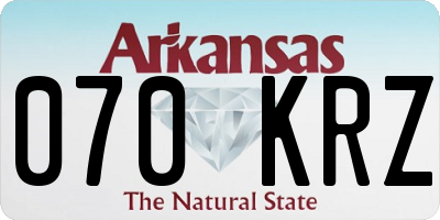 AR license plate 070KRZ