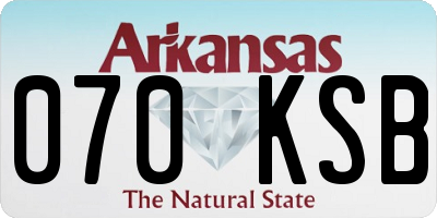 AR license plate 070KSB