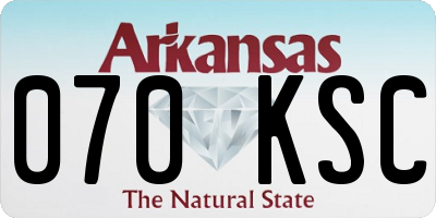 AR license plate 070KSC