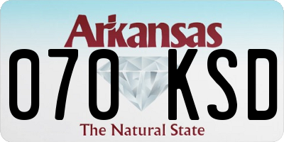 AR license plate 070KSD