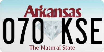 AR license plate 070KSE