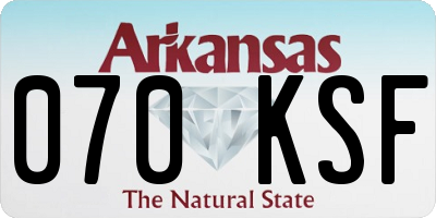 AR license plate 070KSF