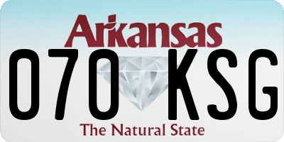 AR license plate 070KSG