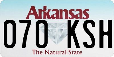 AR license plate 070KSH