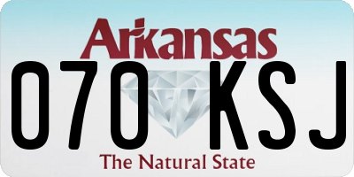 AR license plate 070KSJ