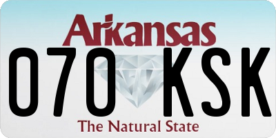 AR license plate 070KSK