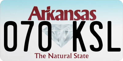 AR license plate 070KSL