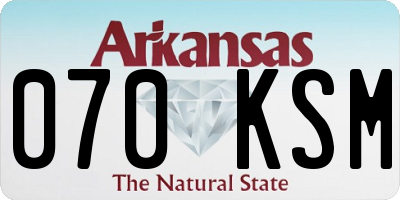 AR license plate 070KSM