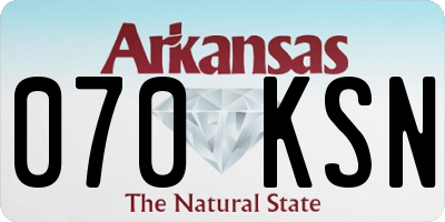 AR license plate 070KSN