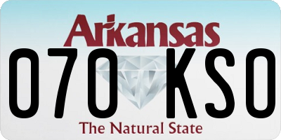 AR license plate 070KSO