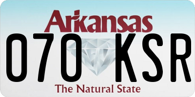 AR license plate 070KSR