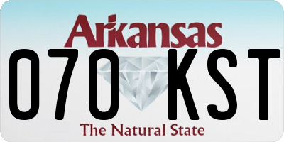 AR license plate 070KST