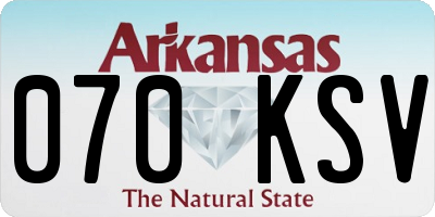AR license plate 070KSV