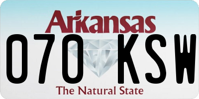 AR license plate 070KSW