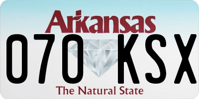 AR license plate 070KSX