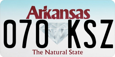 AR license plate 070KSZ