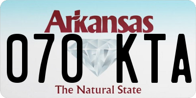 AR license plate 070KTA