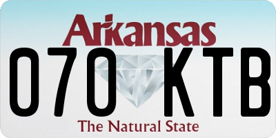 AR license plate 070KTB