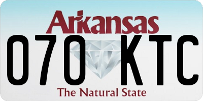 AR license plate 070KTC