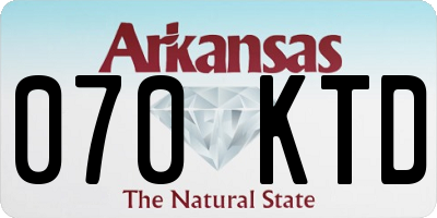 AR license plate 070KTD