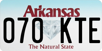 AR license plate 070KTE