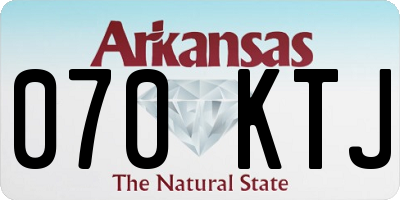 AR license plate 070KTJ