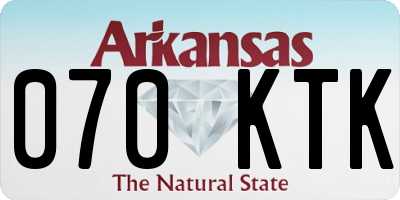 AR license plate 070KTK