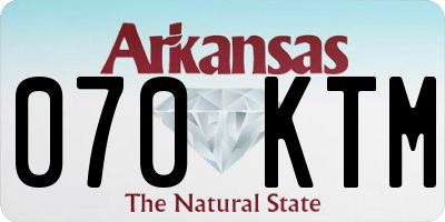 AR license plate 070KTM