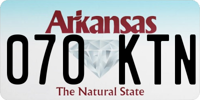 AR license plate 070KTN