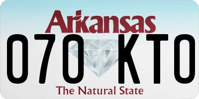 AR license plate 070KTO