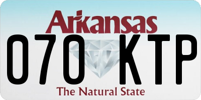AR license plate 070KTP