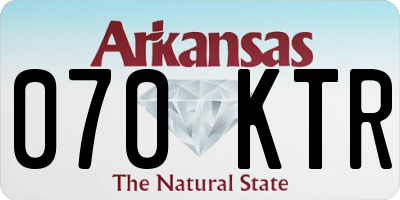AR license plate 070KTR