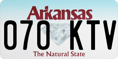 AR license plate 070KTV