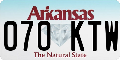 AR license plate 070KTW