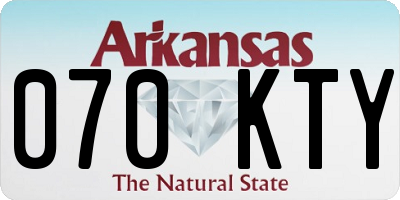 AR license plate 070KTY