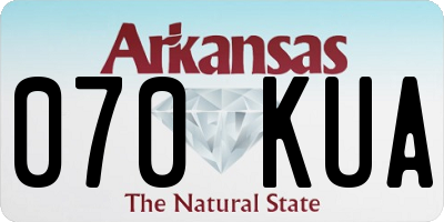 AR license plate 070KUA