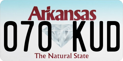 AR license plate 070KUD