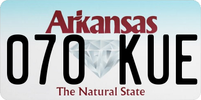 AR license plate 070KUE
