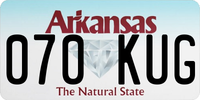AR license plate 070KUG