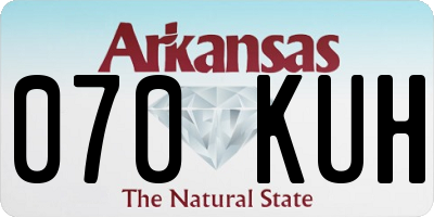 AR license plate 070KUH