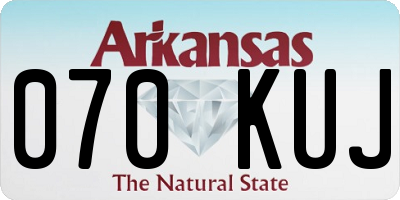 AR license plate 070KUJ