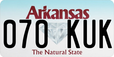 AR license plate 070KUK